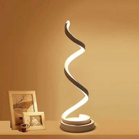 Spiral-LED-Tischlampe, gebogene LED-Schreibtischlampe, modernes, minimalistisches Design, 12 w, warmweißes Licht, kreative Acryl-LED-Lampe, perfekte von MINKUROW