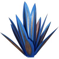 Minkurow - Tequila-Skulptur Rustikale Agave-Gartenkunst aus blauem Metall, große rustikale handbemalte Agave-Gartenkunst aus Metall, Dekoration, von MINKUROW