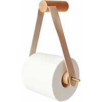 Minkurow - Toilettenpapierhalter, Holzrollenhalter Wandmontierter Toilettenpapierhalter In Creative von MINKUROW