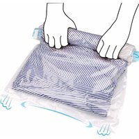 Vakuum-Reisetasche, 10er Set Tlg Kompressionsbeutel Kleidersäcke Vakuum-Aufbewahrungsbeutel für Kleidung Steppdecken Bettwäsche Kissen Handrollen von MINKUROW