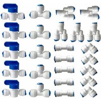 Minkurow - Wasserfilter-Umkehrosmose-Armatur, 1/4 Zoll (6 mm) gerader Steckanschluss für Wasserfilterschlauch, Kühlschrankarmaturen-Schläuche von MINKUROW