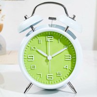 Minkurow - Wecker, bringt Kindern bei, ihre Zeit klug zu planen, Eisen-Schreibtischdekor, 11,4-Zoll-Wanduhr, Farbe: Weiß und Grün von MINKUROW