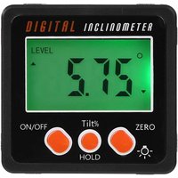 Winkelmesser mit LCD-Display, Horizontalwinkelmesser, digitaler Neigungsmesser, digitale elektronische Wasserwaage, Magnetfuß, Messwerkzeuge, schwarz von MINKUROW