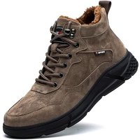 Minkurow - Winter Sicherheitsschuhe Damen Herren Arbeitsschuhe rutschfest Wasserdicht Gefüttert Warm Sicherheitsstiefel Braun eu 45 von MINKUROW