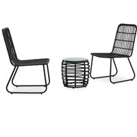 Minkurow - vidaXL 3-tlg. Bistro-Set Poly Rattan Schwarz Minkurow - vidaXL 3-tlg. Bistro-Set Poly Rattan Schwarz von MINKUROW