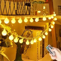 Outdoor/Indoor Lichterkette, 10m 80 Leds wasserdicht, batteriebetrieben, 8 Modi mit Timer-Fernbedienung, für Garten, Hochzeit, Party, Weihnachten, von MINKUROW