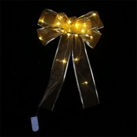 Minkurow - Party Ornamente Weihnachtsbaum Dekoration Home Led Lichter Bowknot String Light Weihnachten Bowknot Ribbon Lights Ribbon Bows von MINKUROW