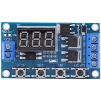Relais-Zyklus-Timer-Modul, Multifunktions-Zeitverzögerungsschalter mit Doppel-MOS-Steuerplatine, 12 V-24 v Zeitverzögerungsschaltkreis von MINKUROW