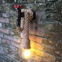 Retro Industrielle Rustikale Leuchte Seil Wandleuchte Beleuchtung Vintage Edison Lampe E27 Fassung für Heimdekoration Bar Restaurants Cafe Club von MINKUROW