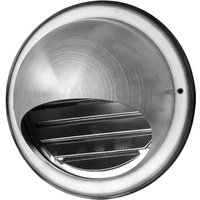 Rundes Lüftungsgitter aus Edelstahl mit insektensicherer Öffnung und Lamellen, Lüftungsgitter (100 mm) für Außenwände, ideal für Badezimmer, von MINKUROW