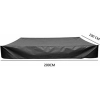 Sandkastenabdeckung, Oxford, wasserdicht, staubdicht, mit Kordelzug, für Sandkasten, Pool, Garten oder Bauernhof. (200 Schwarz) von MINKUROW