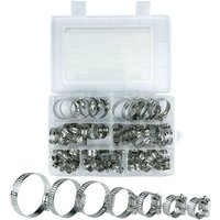 Schlauchschelle, Edelstahl-Schlauchschelle, 60 Stück Edelstahl-Schlauchschelle, 8–38 mm, 7 verschiedene Größen, für Schwimmbäder, Waschmaschinen, Schlauchschelle, Edelstahl-Schlauchschelle, 60 Stück Edelstahl-Schlauchschelle, 8–38 mm, 7 verschiedene Größen, für Schwimmbäder, Waschmaschinen, von MINKUROW