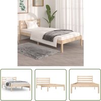 The Living Store Massivholzbett Kiefer 90x190 cm - Massivholzbette - Kiefernbett - Holzkopfteil - Einzelbettbett - Bettgestell von MINKUROW