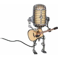 Vintage Mikrofon-Roboter-Lampe mit Gitarre, Mikrofon-Roboter-Tischlampe, niedliche Retro-Tischlampen, industrielle Tischlampe, lustige und kreative von MINKUROW