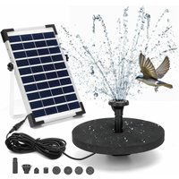 W Solarbrunnen Gartenteich im Freien Batteriebetriebene Vogelpumpe Schwimmender Solarbrunnen mit 6 Brunnenstilen für Gärten, Wasserspiele von MINKUROW