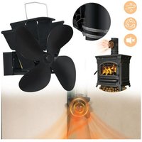 Zubehör für Kamine und Öfen Wandmontage Kaminventilator Hitze Powered Fan mit 6 Blättern Stromloser Ventilator Ofenventilator von MINKUROW