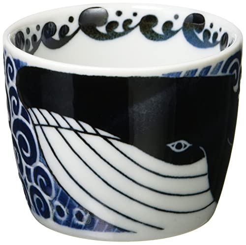 Minorutouki Minoware White Wave Whale Small Cups Set of 2 Stück φ3.35 × H 2.62 cm 178 ml Made in Japan von MINORU TOUKI
