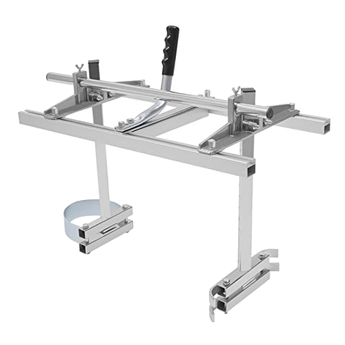 MINRS 24 Zoll Mobiles Sägewerk, Kettensägewerk 35.5-60.96 cm Tragbare Sägemühle mit Handschuhe Ergonomisch Griff Werden Sowohl Benzin- Als Auch Strombetriebene Kettensägen Unterstützt von MINRS
