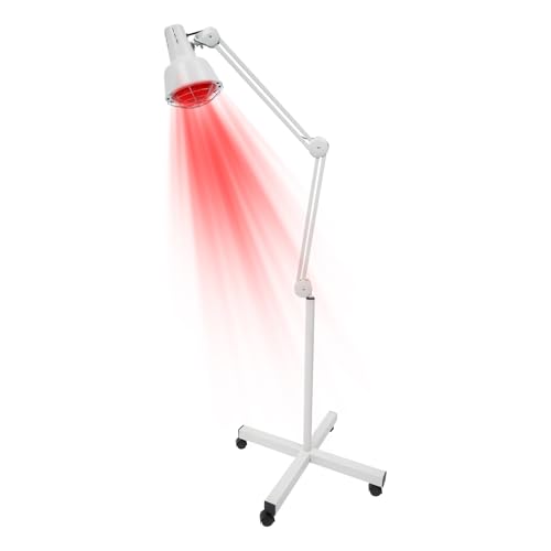 MINRS 275W Infrarotlampe, Rotlichtlampe Wärmelampe Temperatur Einstellbar Rotlicht Lampe Therapie mit Zeitmessgerät Infrarotlicht für Linderung von Schmerzen in Körperteilen, Wundheilung von MINRS