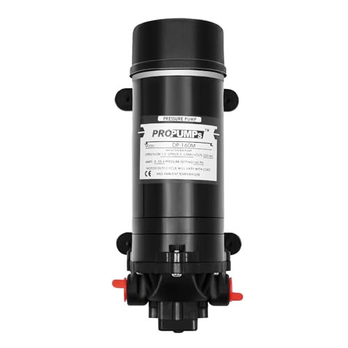 MINRS Druckpumpe Wasserpumpe Membran Wasserpumpe Selbstansaugende Hochdruckpumpe 5.1-5.5l/Min Durchfluss Mini Membranpumpe mit Auto Druckschalter Druckerhöhungspumpe Haushalt Booster Pumpe 120W 220V von MINRS