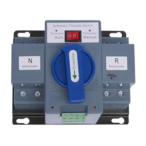 MINRS Dual Power Automatischer Transferschalter 2P 63A AC 220V Notstrom Umschalter Automatischer Umschalter für Haushaltsstrom, Krankenhäuser, Hotels, Einkaufszentren und Banken von MINRS