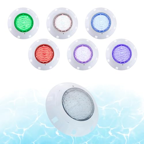 MINRS RGB LED Poolbeleuchtung Unterwasser, mit Fernbedienung Unterwasser Licht, IP68 Wasserdicht Pool Licht 10 wechselnde Modi für Garten Pool Badewanne Aquarium von MINRS