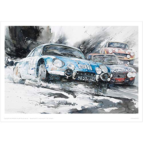 MINSEOK Wasserfarben-Auto-Poster, Raumdekoration, Premium-A3-Kunst, altes Auto, Bilder, perfektes Auto, Wandkunst, Geschenk, dynamisch, schwarz, Vintage, Blau, Rallye-Sportwagen MINSEOK Wasserfarben-Auto-Poster, Raumdekoration, Premium-A3-Kunst, altes Auto, Bilder, perfektes Auto, Wandkunst, Geschenk, dynamisch, schwarz, Vintage, Blau, Rallye-Sportwagen von MINSEOK