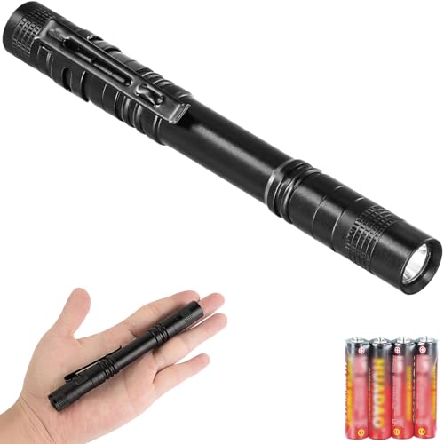 MINSHUXI Taschenlampe 4 Stück IPX8 Wasserdichte Stiftlampe Mini LED Kleine Taschenlampe für Inspektion, Arbeit, Reparatur, Zuhause, Notfälle von MINSHUXI