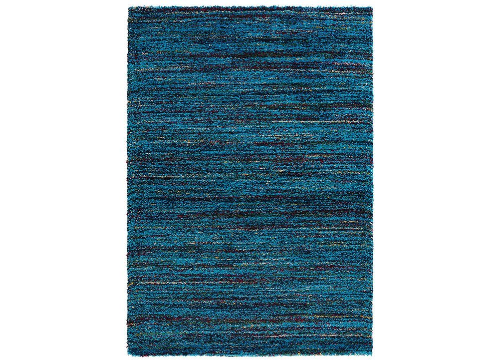 Teppich Hochflor Teppich Chic meliert blau, MINT RUGS, rechteckig, Höhe: 30 mm von MINT RUGS