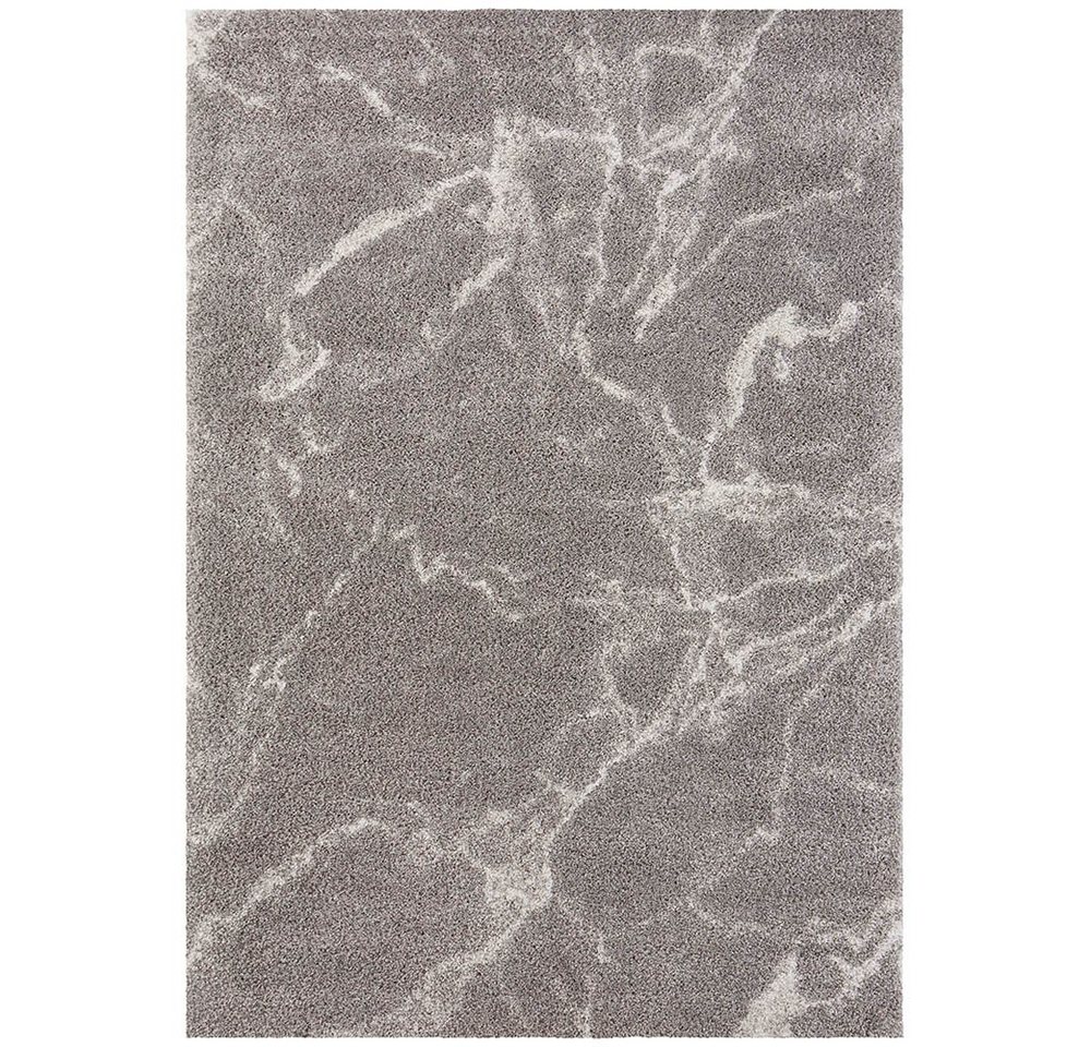 Teppich Hochflor Teppich MAYRIn-Grau Creme, MINT RUGS, rechteckig, Höhe: 30 mm von MINT RUGS