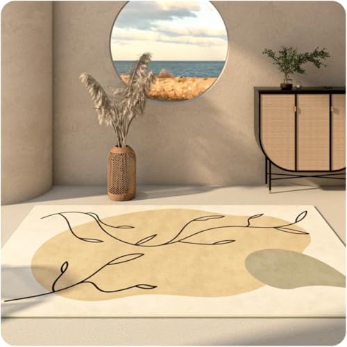 MINTIFNT Moderne minimalistischen Stil Wohnzimmer Teppich Hause Creme Schlafzimmer Nachttisch Büro Studie Teppich große dekorative Teppich 80x120cm von MINTIFNT