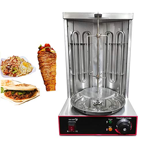 Elektrisch Vertikaler Broiler Döner Shawarma Kebab Maschine mit Spießgabeln Automatisches Spinnen Rauchloser Grill für Restaurant Wohnküche 3000W Elektrisch Vertikaler Broiler Döner Shawarma Kebab Maschine mit Spießgabeln Automatisches Spinnen Rauchloser Grill für Restaurant Wohnküche 3000W von MINUS ONE