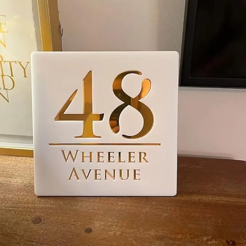 Customized Outdoor House Number Matt Black Modern House Numbers Sign, Custom House Address Plaque Cut 3d Custom Floating Number(30cm(12inch)) von MINXLTD