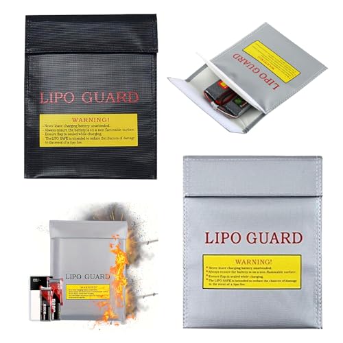 Feuerfeste Dokumententasche 2 Stück Feuerfeste Tasche,Kleine Feuerfeste Geldtasche,Battery Safe Bag,Battery Safe Bag Guard Bag,Geeignet zur Aufbewahrung von Batterien oder Wertgegenständen von MINZHI
