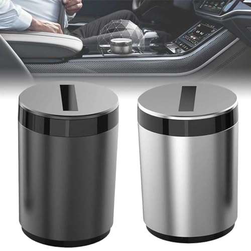 Smart Car Ashtray with Lid, Car Ashtray Intelligent Automatic Switch LED Light Multi-Function Box, Auto Accessories Intelligent Infrared Sensing Car Astray with Automatic Open (A+B) von MIOKUKO