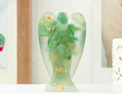 MIONGKI Ornamente Natürliche Schutzengel Statue Ornament Tropf Gefertigt Bunte Edelstein Handwerk Geschenk 1pc von MIONGKI