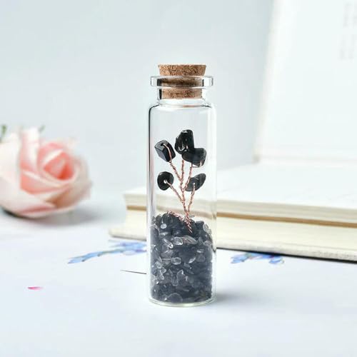 MIONGKI Ornamente Wishing Bottle Tree Healing Stone Natürliche polierte Steine ​​Glück Drifting Bottle Geschenke von MIONGKI