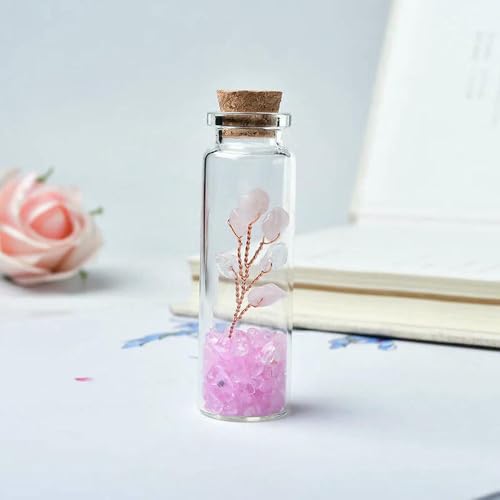 MIONGKI Ornamente Wishing Bottle Tree Healing Stone Natürliche polierte Steine ​​Glück Drifting Bottle Geschenke von MIONGKI