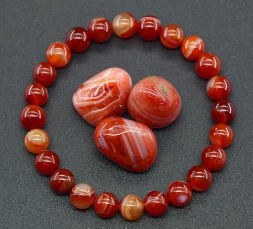 MIONGKI Ornamente aus echten Steinperlen, körperreinigendes echtes Amethyst-Naturarmband für Frauen von MIONGKI