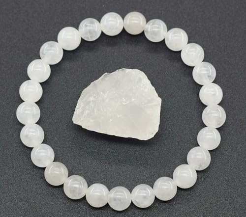 MIONGKI Ornamente aus echten Steinperlen, körperreinigendes echtes Amethyst-Naturarmband für Frauen von MIONGKI