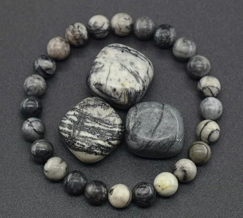 MIONGKI Ornamente aus echten Steinperlen, körperreinigendes echtes Amethyst-Naturarmband für Frauen von MIONGKI