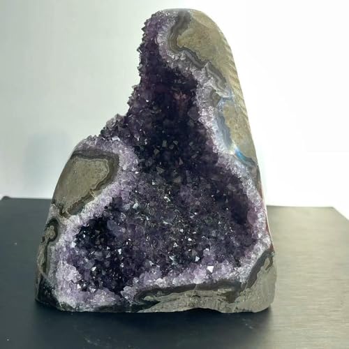 MIONGKI Personalisierte Geschenke Cluster Quarz Rohmineral Home Decor Lila Füllhorn Feng Shui Stein 1PC von MIONGKI