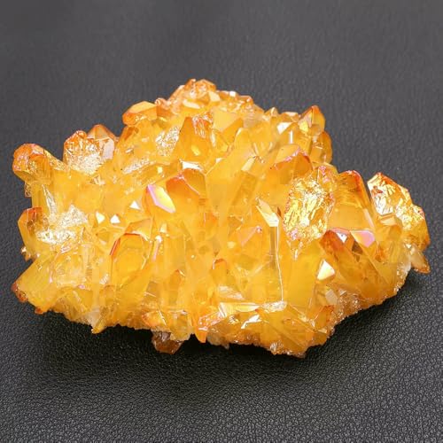 Wohnkultur Stein Cluster Citrin Edelstein Mineral Probe Regenbogen Kristall Cluster Heilung von MIONGKI