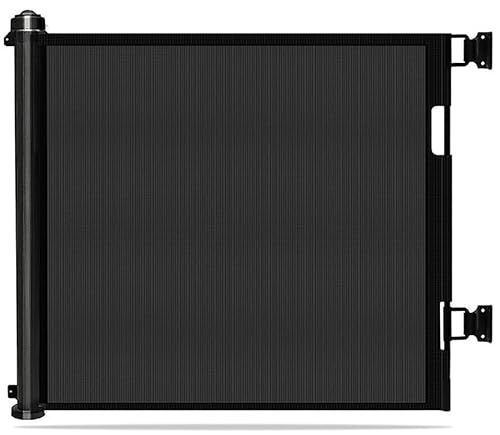 MIOTEQ Einziehbares Treppenschutzgitter, 0–300 cm große einziehbare Tür und Baby- und Haustiergitter, ausziehbare Babybarriere, geeignet for den Innen- und Außenbereich (Color : Black) von MIOTEQ