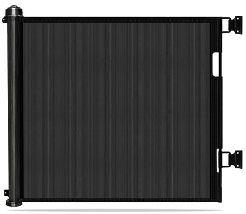 MIOTEQ Türgitter-Rollo, 0–300 cm, Treppenschutzgitter, Hundetürgitter und Baby-Treppenschutzgitter, einziehbare Tür, ausziehbare Hundebarrieren for den Innen- und Außenbereich (Color : Black) von MIOTEQ
