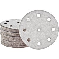 MioTools Shark Klett-Schleifscheiben, 125 mm, 9-Loch, f. Exzenterschleifer, Normalkorund (50 Stk.) K80 von MIOTOOLS