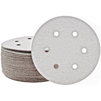 Shark Klett-Schleifscheiben, 150 mm, 6-Loch, f. Exzenterschleifer, Normalkorund (50 Stk.) K40 - Miotools von MIOTOOLS