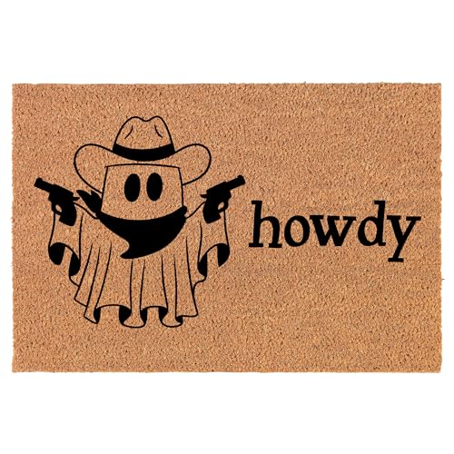 Fußmatte mit Aufschrift "Welcome" aus Kokosfaser, Geschenk Cowboy, Geist, Howdy Halloween, 76,2 x 45,7 cm Fußmatte mit Aufschrift "Welcome" aus Kokosfaser, Geschenk Cowboy, Geist, Howdy Halloween, 76,2 x 45,7 cm von MIP