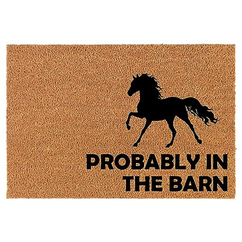 Fußmatte mit Aufschrift "Welcome" aus Kokosfaser, Motiv: Wahrscheinlich in The Barn Horse Corner (76,2 x 45,7 cm) von MIP