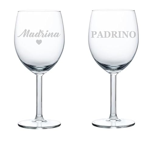 MIP Set mit 2 Weingläsern, Geschenk Padrino & Madrina (284 ml) von MIP